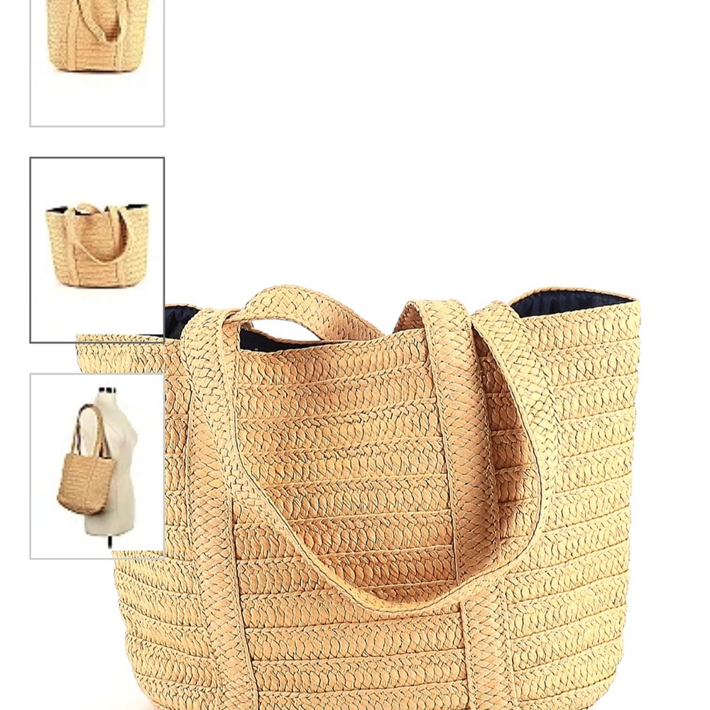 Draper James straw tote bag beach bag super cute NWOT